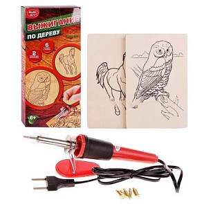 Набор для выжигания Лошадь и сова - 2 эскиза (Multiart, A02738A2-Rsim)